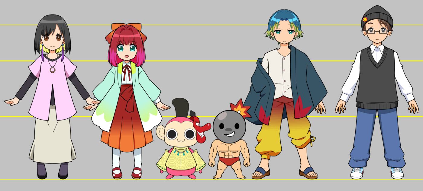 キャラクター対比図